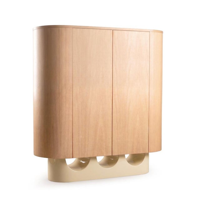 Contemporary Wave Bar Cabinet by Mambo Unlimited Ideas For Sale - Image 3 of 5