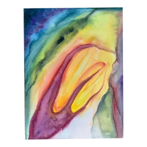 1981 Postmodern Abstract Painting by Frealon Norden Bibbins