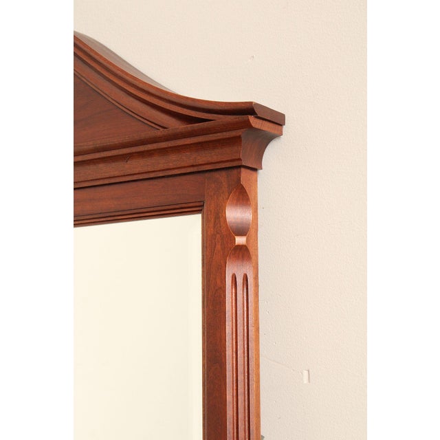 Brown Late 20th Century Pennsylvania House Chippendale Style Cherry Wall Mirror For Sale - Image 8 of 11