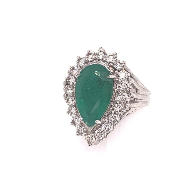Natural Finely Faceted Quality Emerald Diamond Ring 7.50 TCW 18 KT GIA Certified $8,950 915169 This is a Unique Custom...