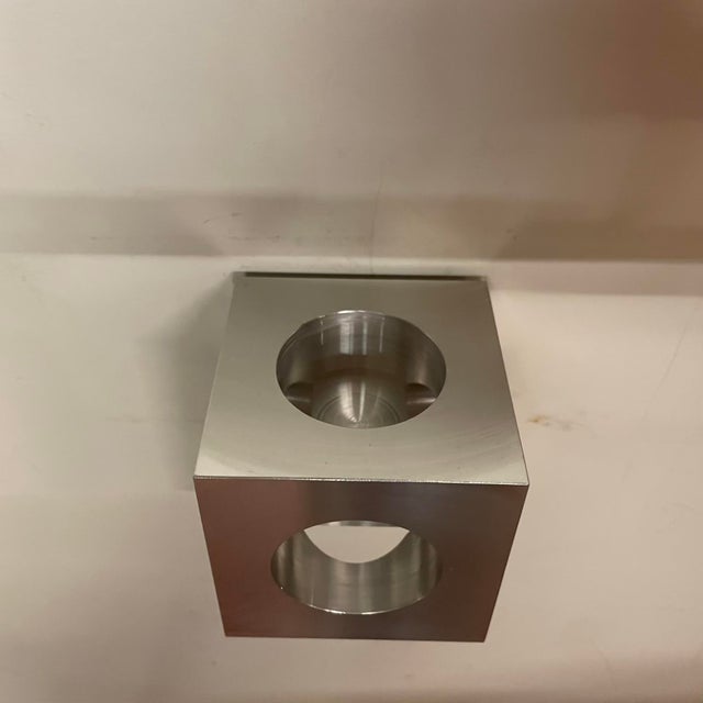 1997 Wall-Mounted Precision Aluminum Cube Sculpture For Sale - Image 13 of 17
