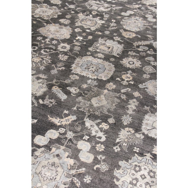 Not Yet Made - Made To Order Chester Hand knotted Bamboo/Silk Midnight Rug-8'x10' For Sale - Image 5 of 8