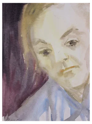 Dzidra Ezergaile, Portrait, 1960s, Watercolor on Paper