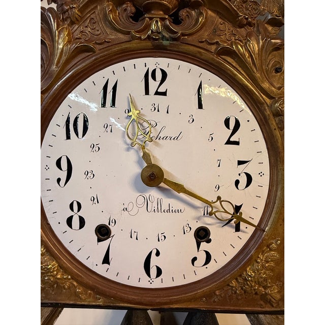 Metal 19th C. French Morbier Clock or Comtoise Movement For Sale - Image 7 of 14