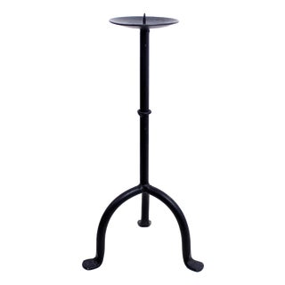 Brutalist Iron Candleholder, 1950s For Sale