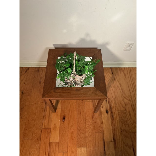 Vintage Infinity Led End Table Accent Side Walnut Table, Circa 1960s For Sale - Image 9 of 12