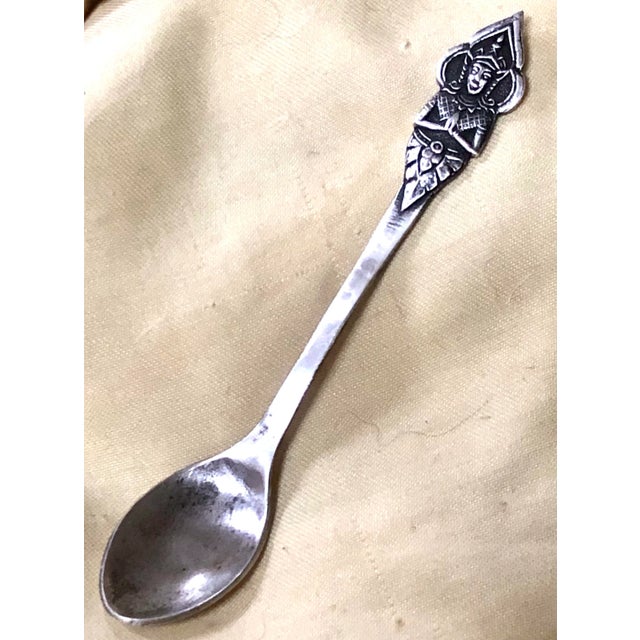1980s Asian Deity Silver Salt Spoon For Sale - Image 5 of 5