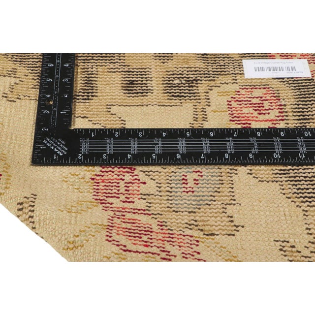 Vintage Turkish Oushak Rug - 05'01 X 09'03 For Sale In Dallas - Image 6 of 10