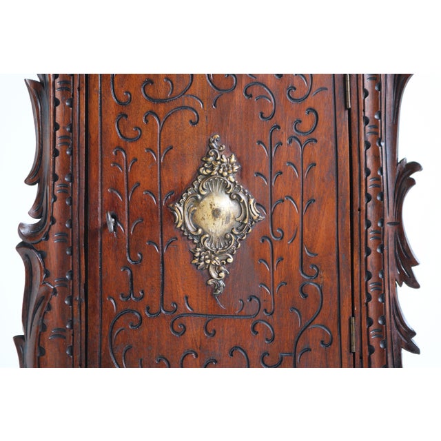 Antique French Renaissance Revival Wall Cabinet in Brass, 1880 For Sale - Image 9 of 10