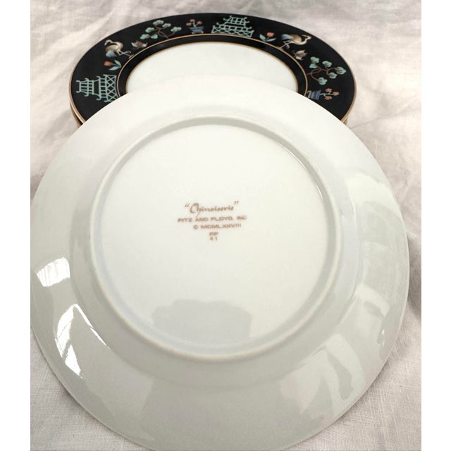 1970s 1970s Fitz & Floyd "Chinoiserie" Salad Plate Set of 7 For Sale - Image 5 of 5