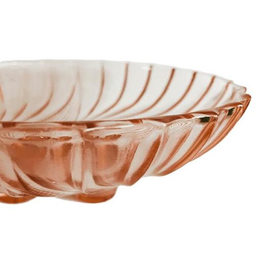 Art Deco Fruit Bowl in Pink Glass, 1930s For Sale - Image 4 of 5