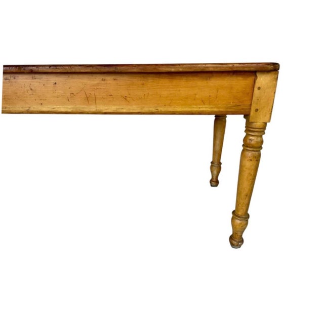 19th Century 19th Century Pine Farmhouse Work Table For Sale - Image 5 of 11