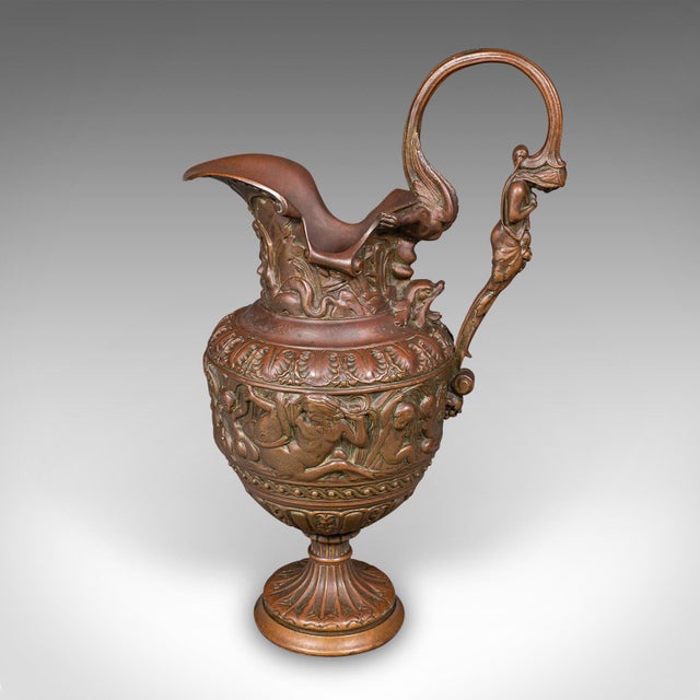 Pair of Antique Display Urns, Italian, Bronze, Ewer, Grand Tour Decor, Victorian For Sale - Image 10 of 12