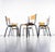 Wood French Stacking 510 Dining Chairs with Black Frame from Mullca, 1960s, Set of 4 For Sale - Image 7 of 18
