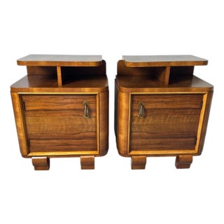 Art Deco Pair of Italian Nightstands For Sale