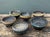 Vintage Painted Ceramic Pedestal Bowls - Set of 6 For Sale - Image 12 of 12