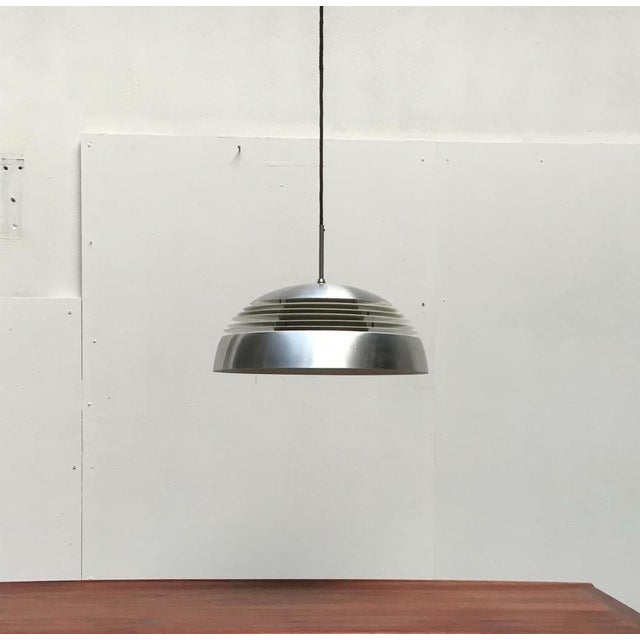 Mid-Century German Space Age Aluminum and Glass Pendant Lamp from Doria, 1960s For Sale - Image 9 of 18