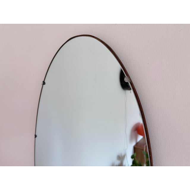 Vintage Oval Rockabilly Mirror, 1960s For Sale - Image 4 of 12