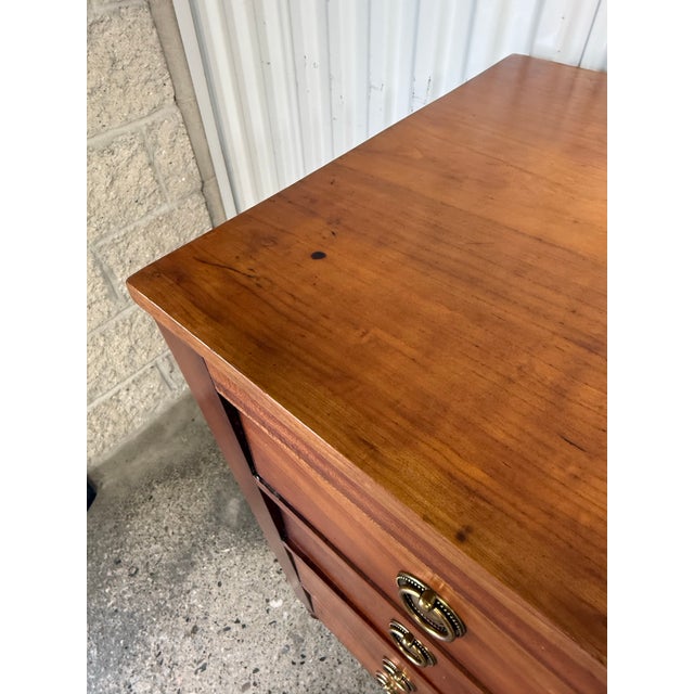Wood 19th Century Sheraton Solid Cherry Chest of Drawers For Sale - Image 7 of 12