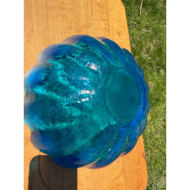 Mid-Century Modern Blenko Lotus Bowl For Sale - Image 6 of 7