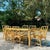 Chinese Vintage Coastal Chinese Chippendale Rattan Dining Set of 7 For Sale - Image 3 of 12