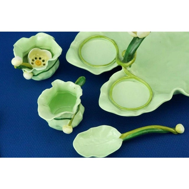 Art Nouveau Strawberry Service in Vitrified Majolica by George Jones, England, 1882, Set of 5 For Sale - Image 17 of 18