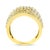 This chunky band ring proves that bigger is always better. Starting from the base which is a 10K gold band, the multi-row...