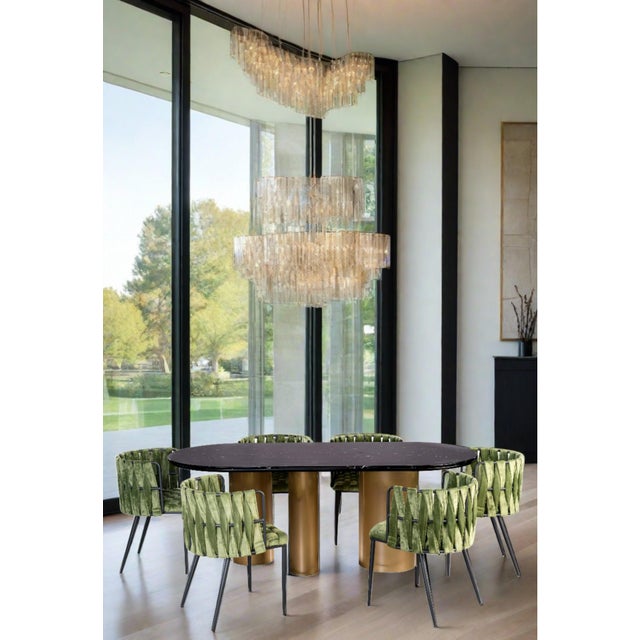 Metal Showroom Sample Set of 6 Green and Black Dining Chairs For Sale - Image 7 of 7