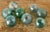 Vintage Boho Green Glass Spheres - Set of 8 For Sale - Image 4 of 8