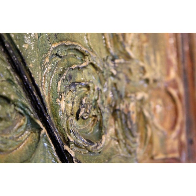 Le Shoppe Too in Michigan is offering a mid century modern textured painting with impasto technique on board by Van...