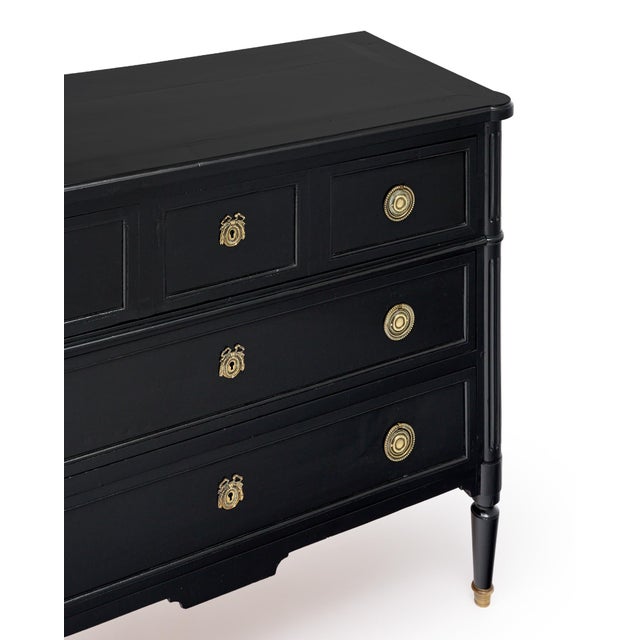 Chest of Drawers, Louis XVI Style, French Antique, Ebonized For Sale - Image 4 of 9