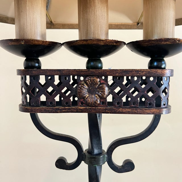 Metal Late 20th Century Fine Art Lighting Console Table Lamps – A Pair For Sale - Image 7 of 11