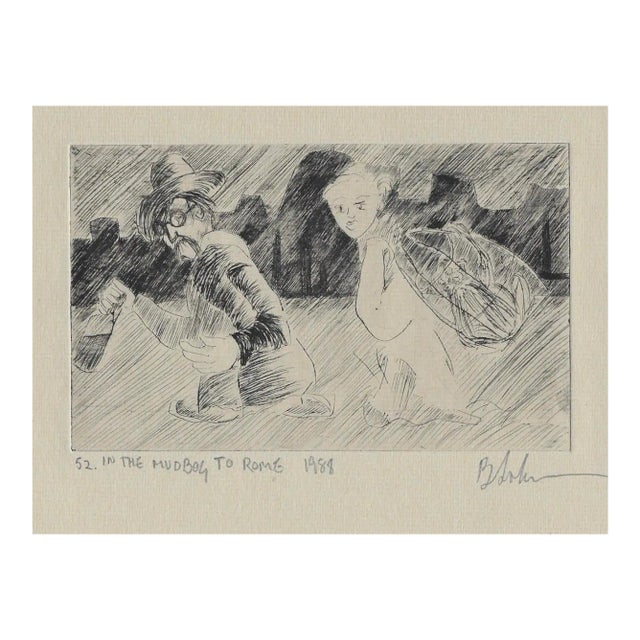 1988 in the Mudbog to Rome Modern Etching For Sale