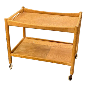 Mid-Century Danish Oak Serving Cart by Hans Wegner