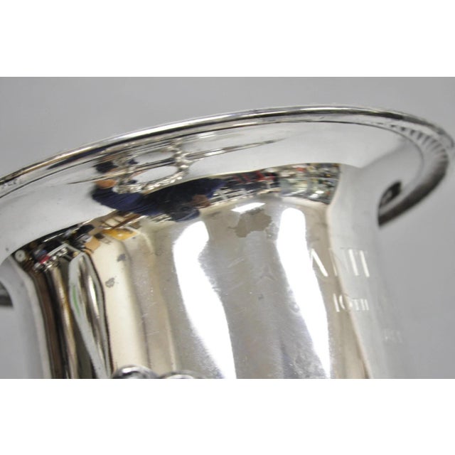 Vintage Silver Plated Trophy Cup Urn Champagne Chiller Ice Bucket 10 Anniversary For Sale - Image 13 of 16