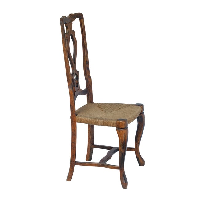 Set of 4/ 19th Century French Provincial Walnut Dining Chairs For Sale - Image 10 of 18