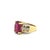Contemporary GIA Certified Oval Cut 7 Carat Purplish Red Oval Tourmaline and Diamond Ring, Size 7 For Sale - Image 3 of 9