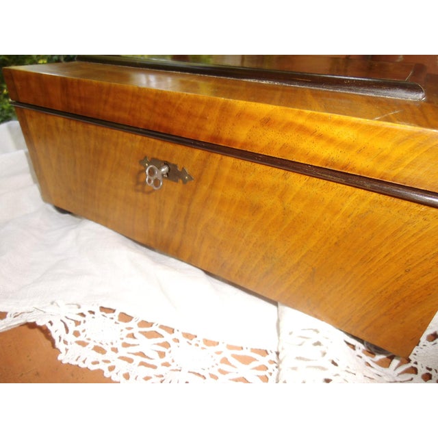Vintage Biedermeier Sewing Box For Sale - Image 9 of 14