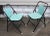 2 Vintage Green & Black Shott Mid Century 50's Atomic Folding Chairs. Overall good average condition commensurate with age...