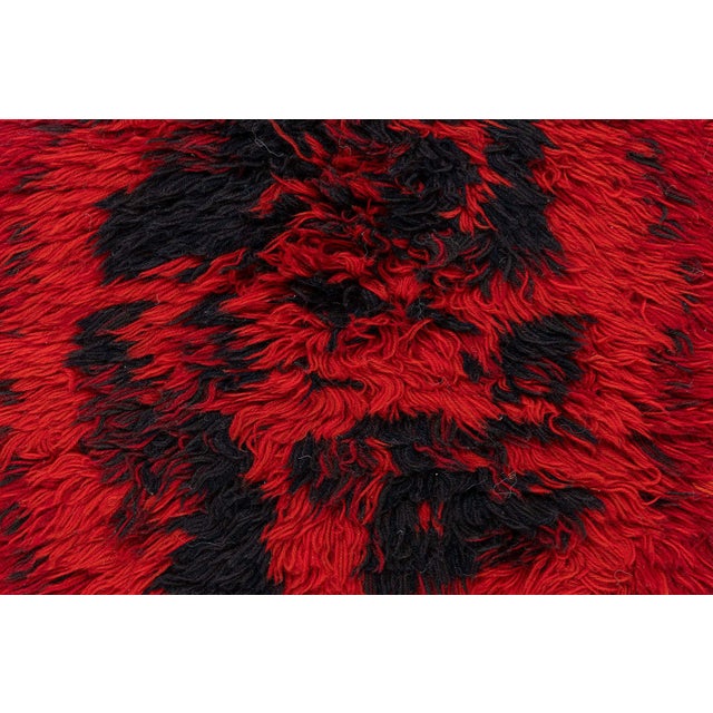 Swedish Rya Rug by Irja Mikkola Doris Leslie Blau Collection Size: 3'7" × 5'6" (109 × 167 cm) This striking Swedish Rya...
