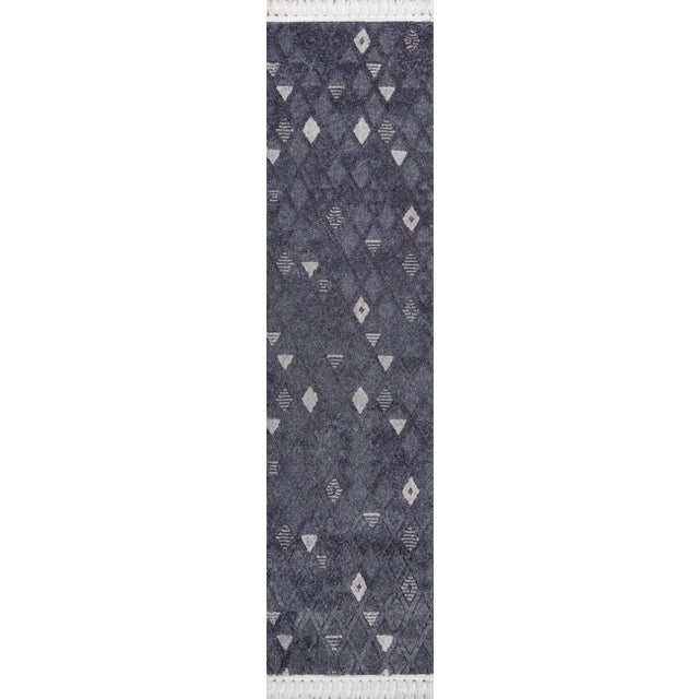 Gray Momeni Odessa Adorjan Denim 2'3" X 8' Runner For Sale - Image 8 of 8