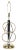 Mid-Century Modern sculptural table lamp with chrome and brass rod details in an intersecting organic form resembling an...