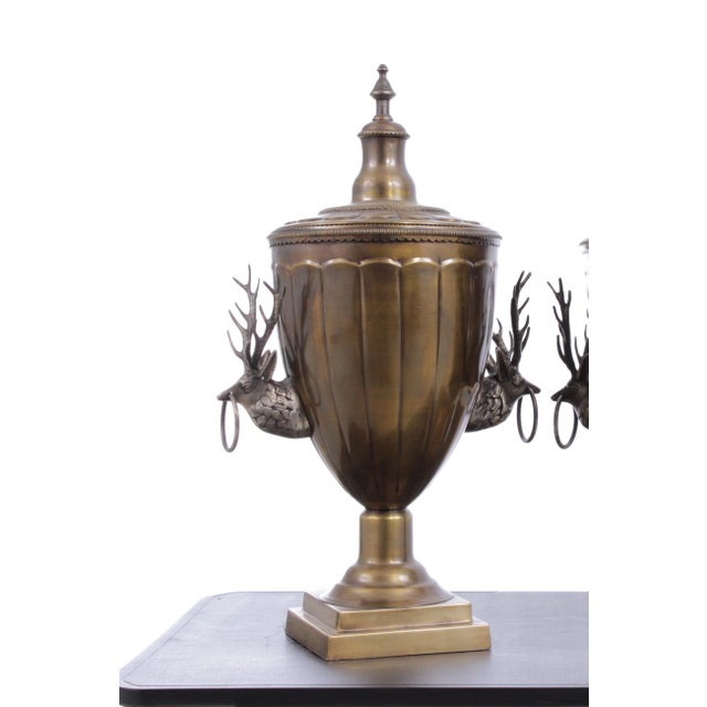 Age: Approx: 40 Years Old Details: Neoclassical Style High Quality Construction Deer/Stag Handles Square Base Un-Marked As...