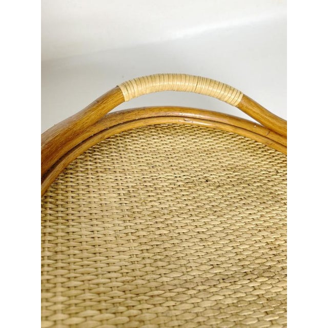 Vintage Wicker and Rattan Tray, France, 1960s For Sale - Image 11 of 13