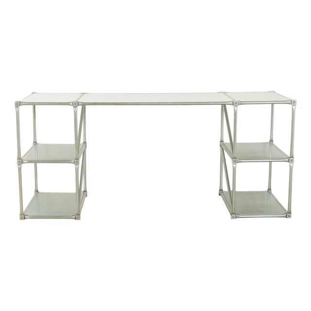 Vintage Desk in Stainless Steel, 1980s For Sale