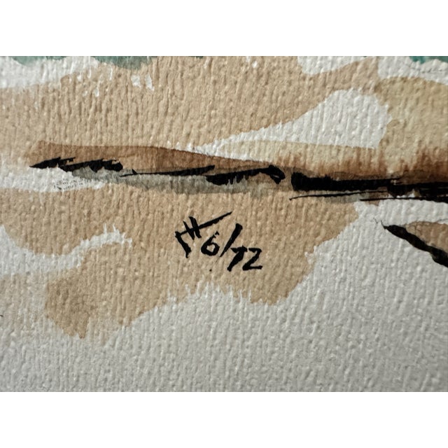 Henry Emil Salloch Original Watercolor on Paper Old Wayside Cross, 1972. For Sale In Atlanta - Image 6 of 9