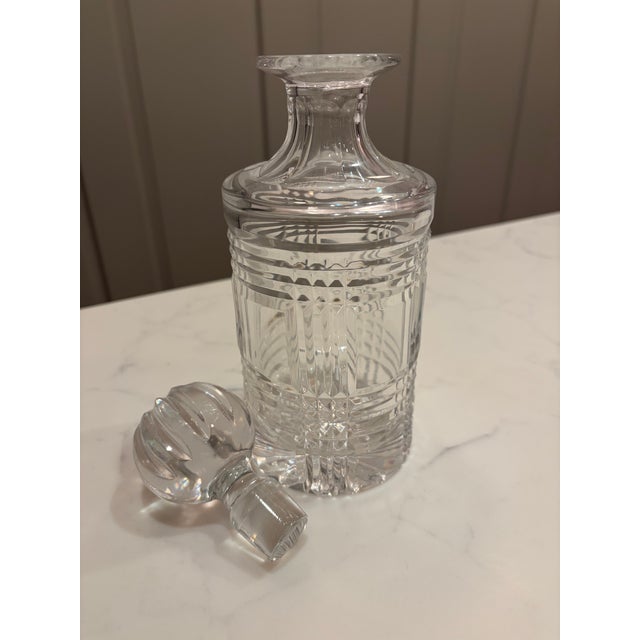 Traditional Ralph Lauren Glen Plaid Crystal Decanter W/ Stopper For Sale - Image 3 of 5
