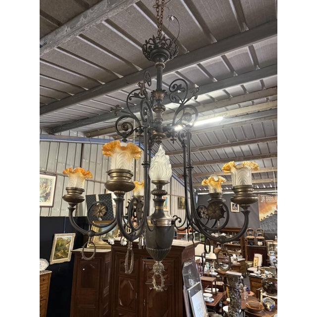 Napoleon III 6-Light Chandelier For Sale - Image 5 of 11