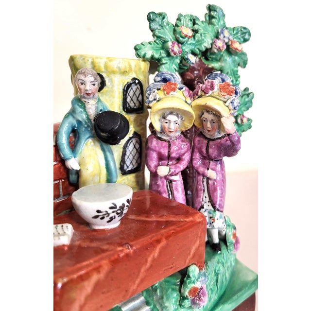 Antique Staffordshire Pearlware Pottery Grouping Tulipere Vase For Sale - Image 13 of 18