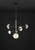 Apollo brushed black metal pendant lamp by alabastro italiano dimensions: d 70,5 x w 54 x h 64 cm. Materials: white...